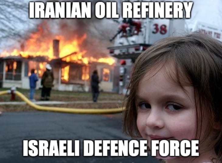 Iranian Oil Refinery On Fire Meme