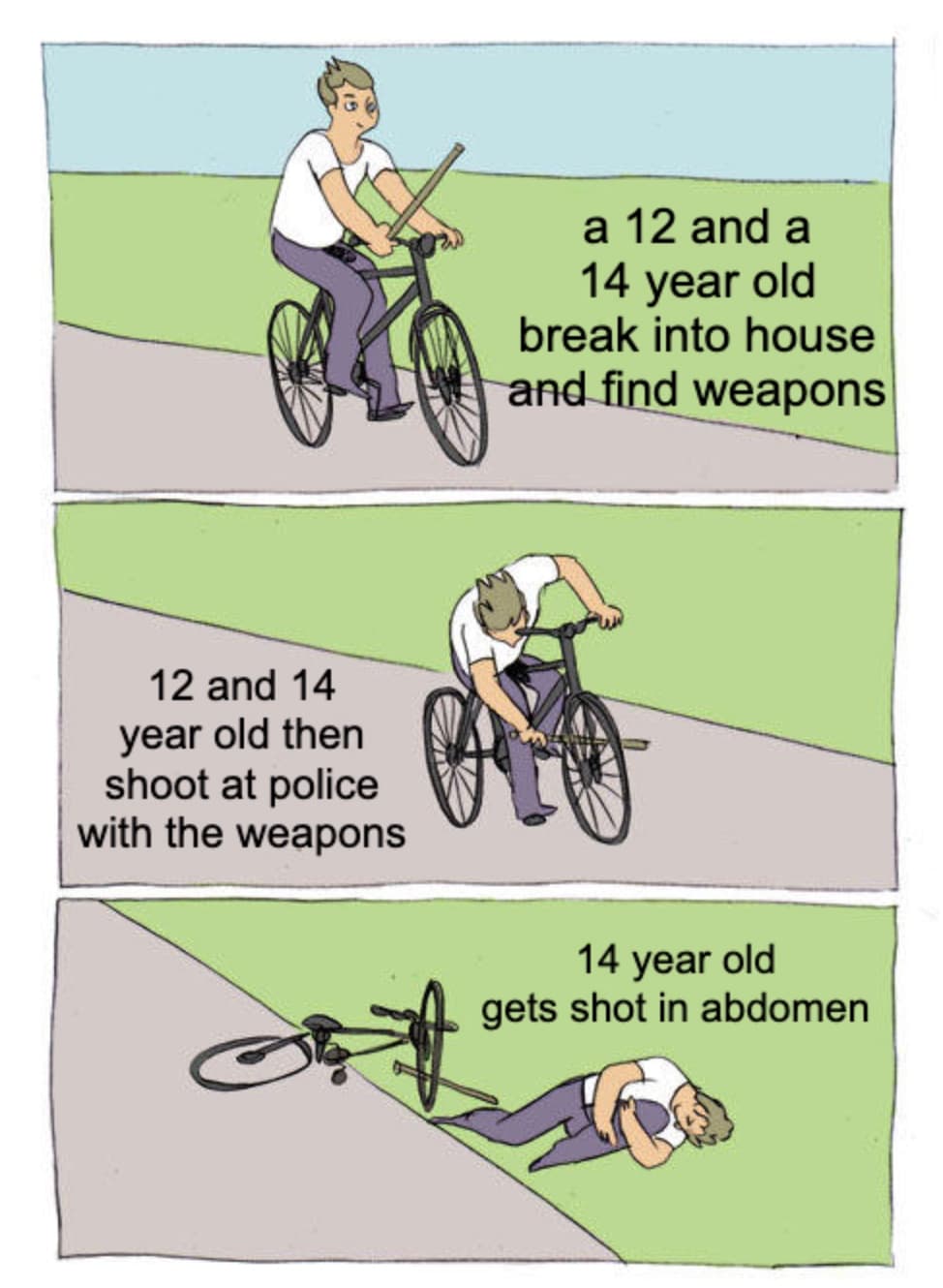 Kids Find Weapons And Shoot At Cops Meme