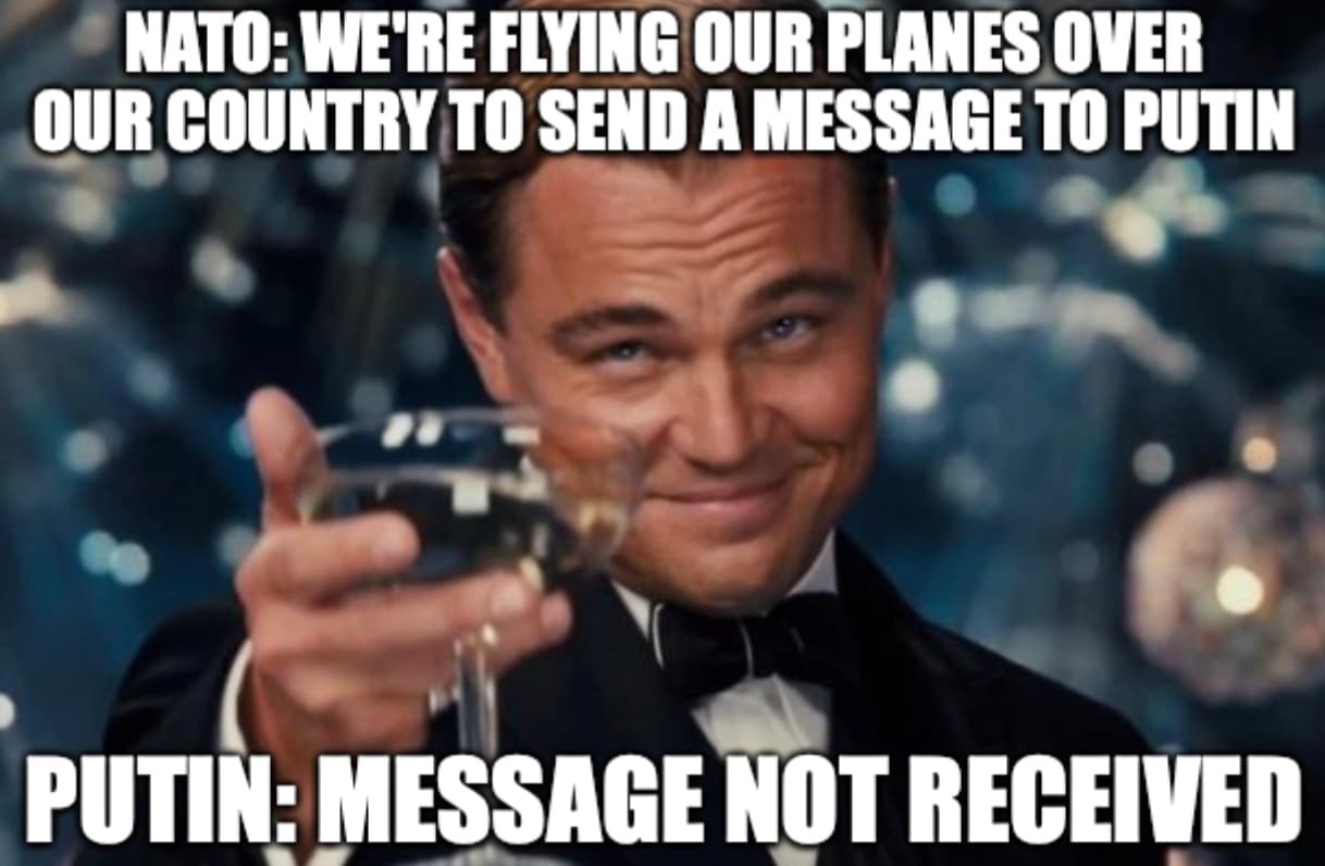 Nato Sending Message To Putin Meme