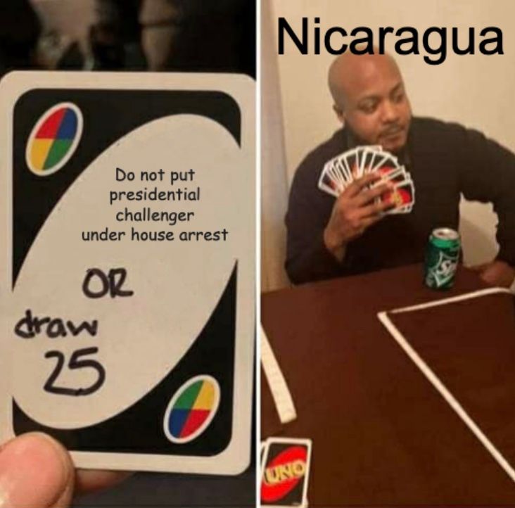 Nicaragua Confines Presidential Hopeful Meme