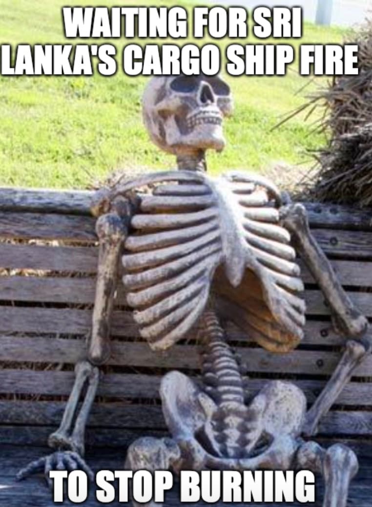 Sri Lanka Cargo Ship Fire Meme