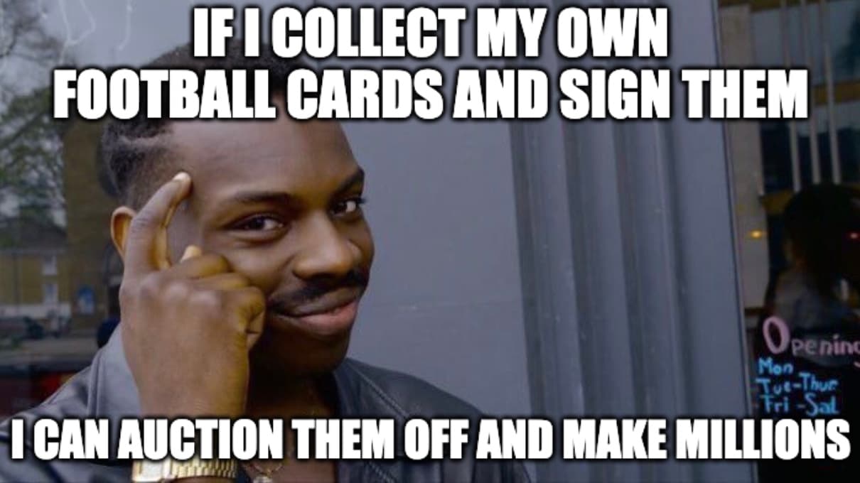 Tom Brady Signed Football Card Sold For Millions Meme