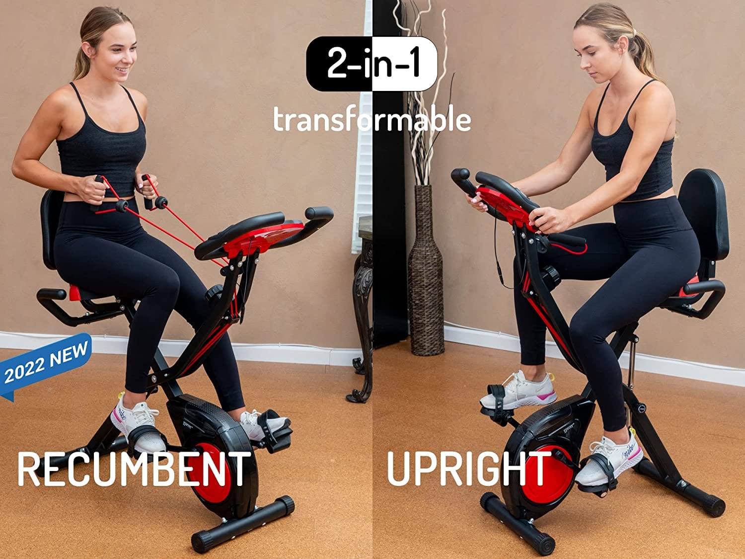  Yyfitt 3In1 Folding Exercise Bike