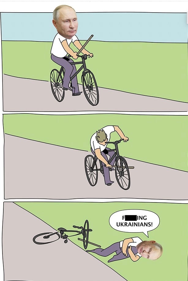 Funny Ukraine Memes Putin Tripping Himself Up