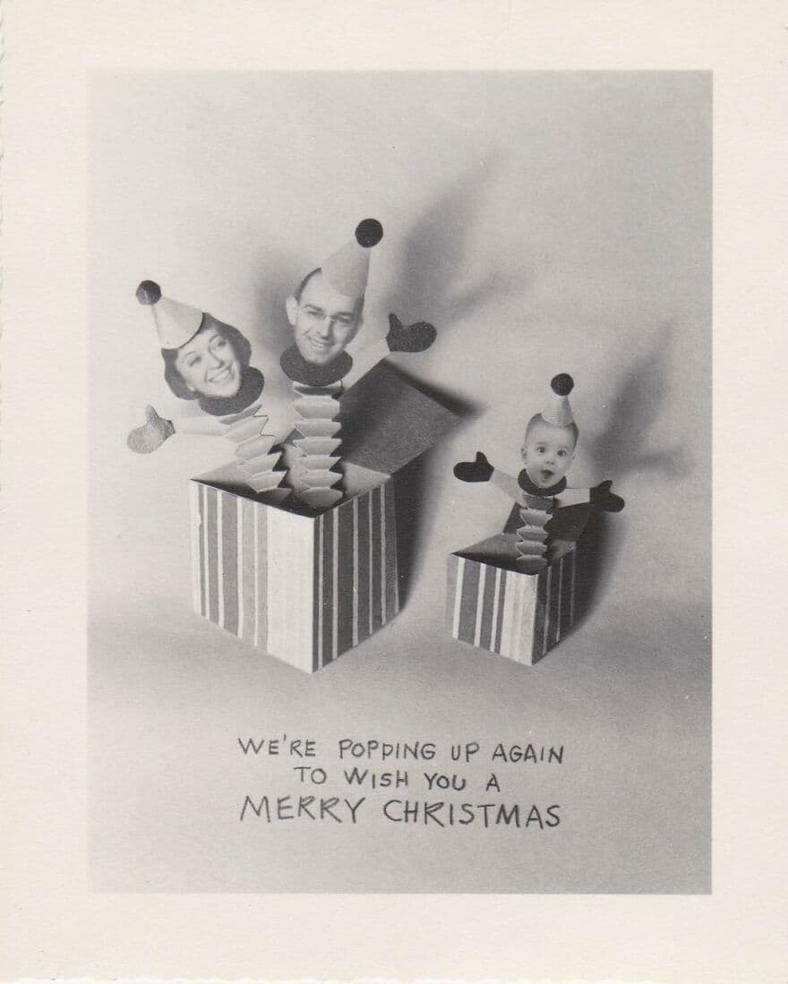 Vintage Homemade Photo Christmas Cards Collection 1930S 1960S 639B6C409Acc3 880