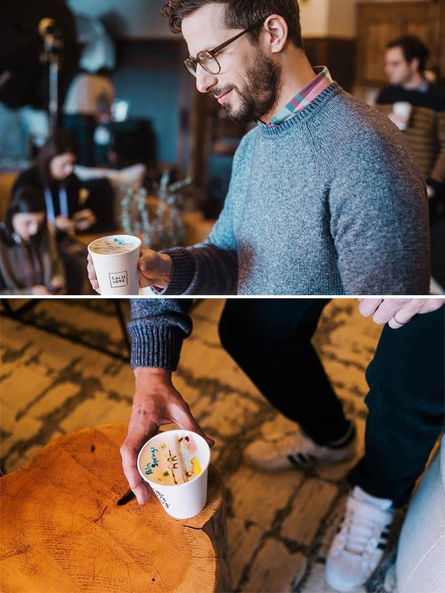 This Barista Is Painting Portraits Of Celebrities In Cafe And Surprises Them 64A566Eeeef9D 880