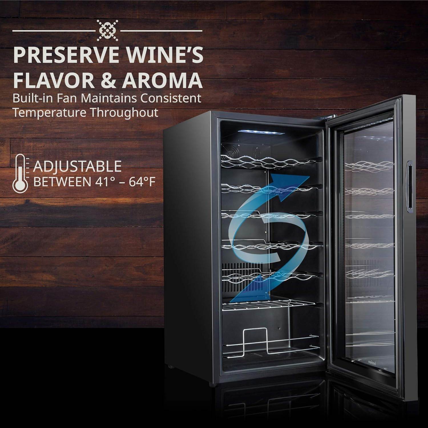 The Incredible Ivation 28 Bottle Compressor Wine Cooler Refrigerator
