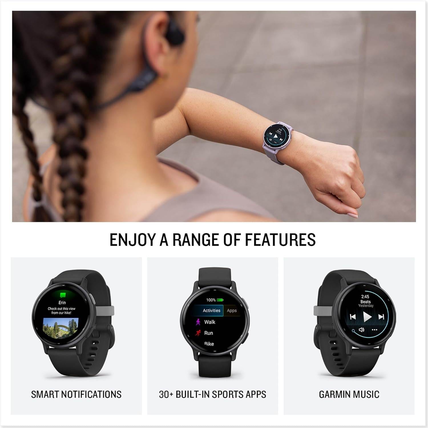 Garmin Vívoactive 5, Health And Fitness Gps Smartwatch, Amoled Display, Up To 11 Days Of Battery, Black