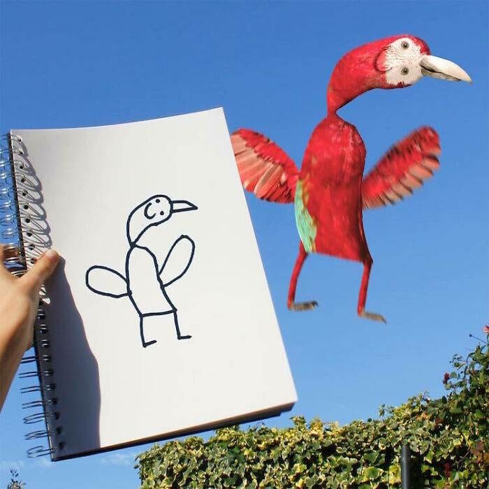 30 Funny Images: What Happens When Kids' Drawings Come To Life