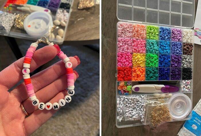 66Fce6Ded0215 Beads Bracelet Making Kit