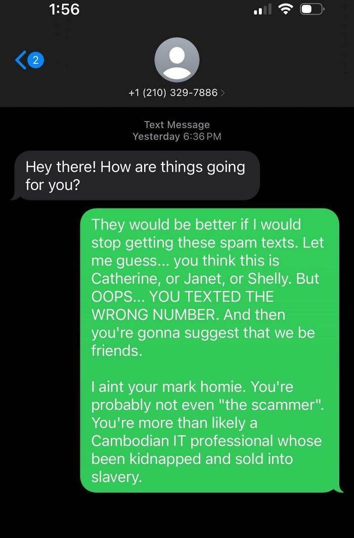 67530961A1C19 Scam Text Responses