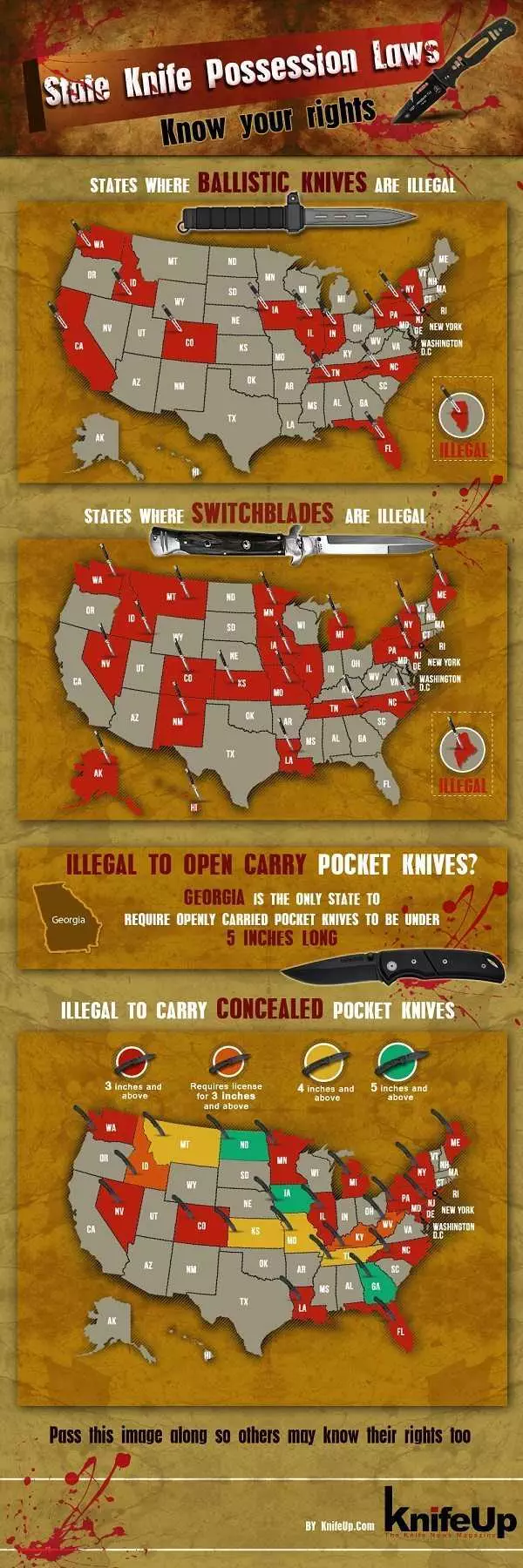 State Knife Carry Laws  Infographic 1