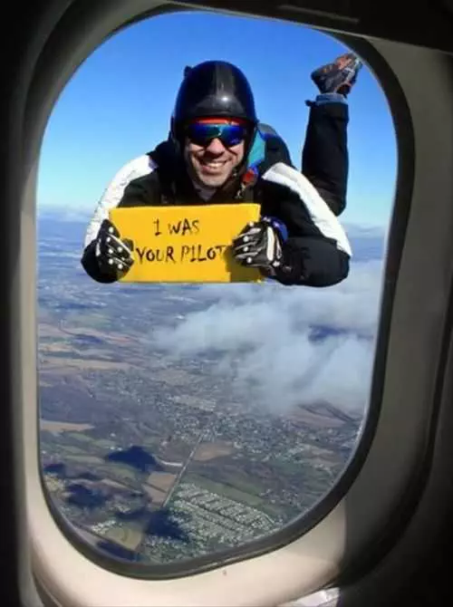 I Was Your Pilot. Funny Skydiving Picture