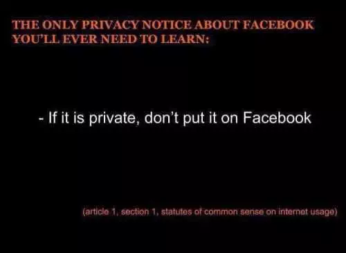 The Only Privacy Notice About Facebook You Need To Know