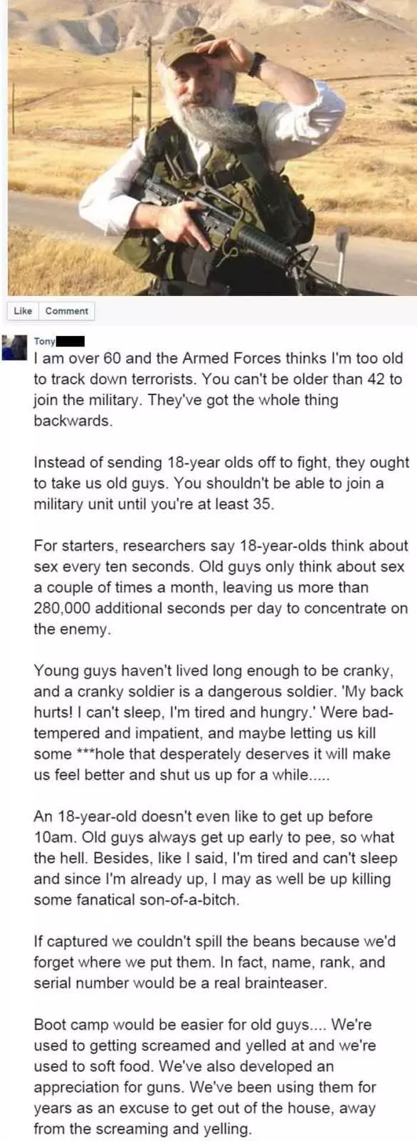 Guy Posts The Best Response Ever After Being Rejected By The Military 1 (2)