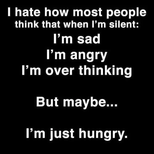 Maybe I Am Just Hungry Funny Quote