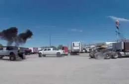 The Mega Ram Runner Vs. Semi Truck Tug Of War Video Featured