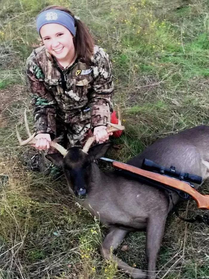 A Teen In Texas Harvests An Ultra Rare All Black Whitetail Buck Pictures 1