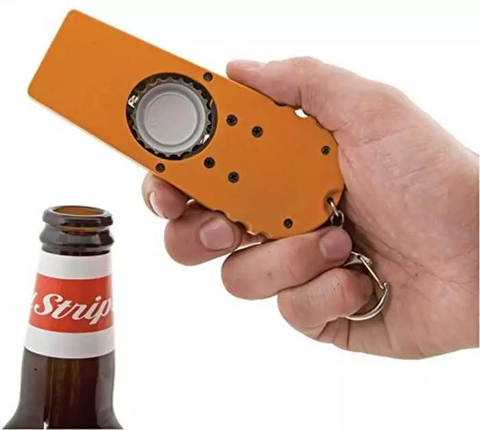 Beer Bottle Opener  Bottle Cap Launcher  Keychain 005