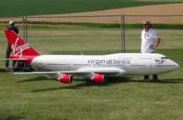 Biggest Rc Airplane In The World  A Virgin Atlantic Boeing 747400 Video Featured