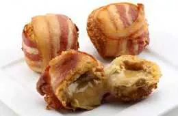 Deep Fried Bacon Wrapped Peanut Butter Balls Video Featured