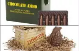 Chocolate Ammo And Chocolate Hand Grenade Valentines Day Gift For Gun Guys