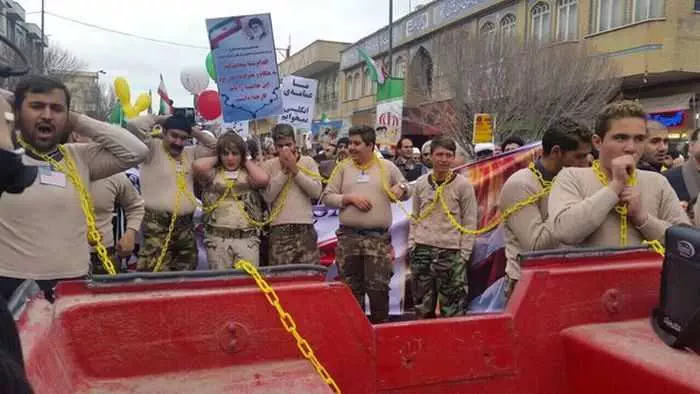 Iran Mocking United States Sailors In A Parade Pictures 001