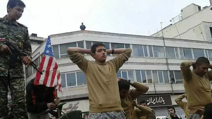 Iran Mocking United States Sailors In A Parade Pictures 003