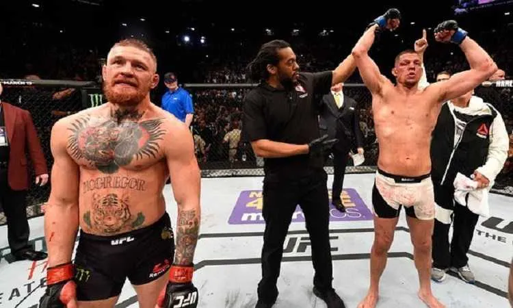 Nate Diaz Beating Conor Mcgregor At Ufc 196 Featured