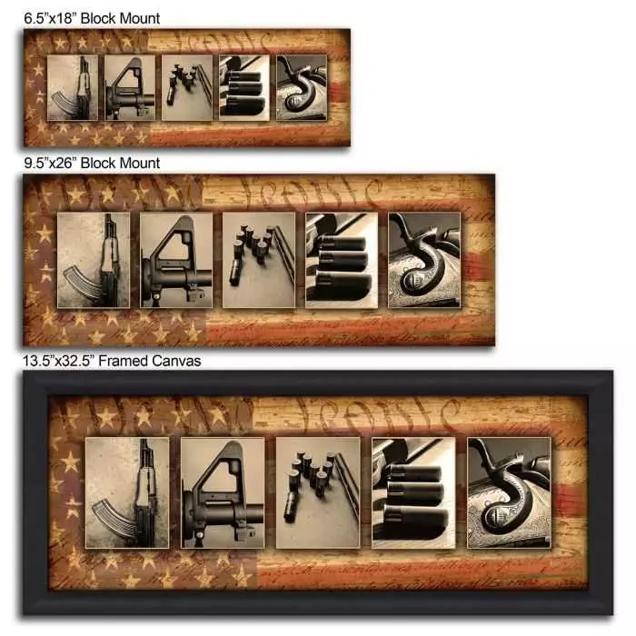 Epic Personalized Firearm Art  Spell Your Name With Firearms 003