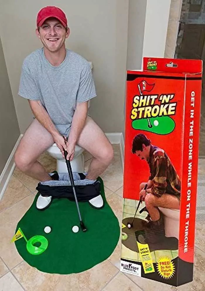 Shit N Stroke Potty Putter Bathroom Golf Kit 002