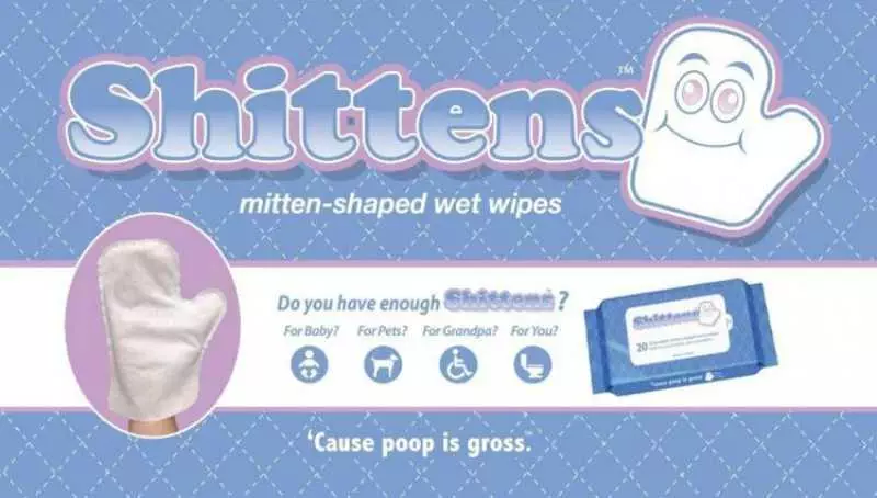 Shittens Mitten Shaped Moist Wipes Featured
