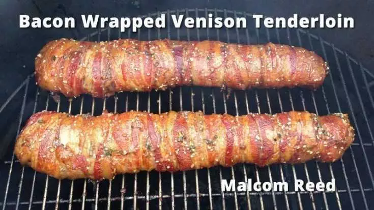 Bacon Wrapped Deer Backstrap Smoked Venison Tenderloin Recipe Featured