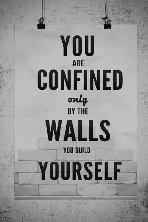 27 Of The Best Motivational Quotes Ever  You Are Confined Only By The Walls You Build Yourself