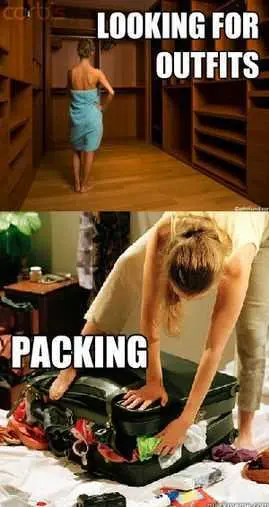 Womenlookingforoutfitsandpacking