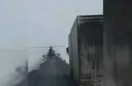 This Military Helicopter Landed In The Middle Of The Road, In Kazakhstan  To Ask For Directions Featured