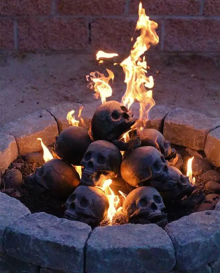 Myard Deluxe Human Skull Gas Logs 3006