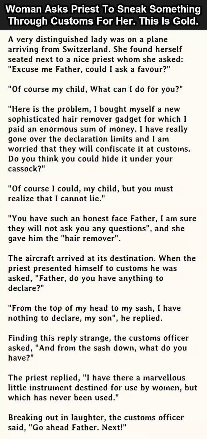 Hilarious Short Stories  This One Is About A Priest'S Honesty