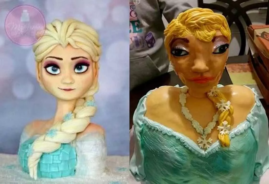 Elsa Cake Fail