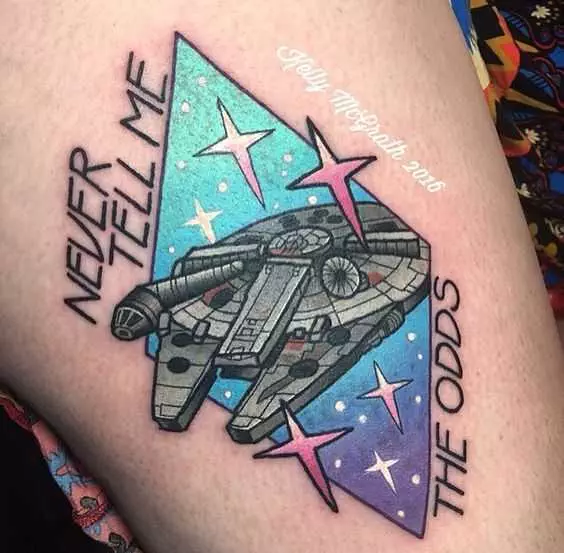 Best Star Wars Tattoos  Never Tell Me The Odds Millennium Falco
