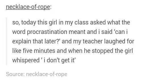 Tumblr Procrastination