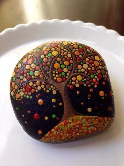 Halloween And Fall Themed Painted Rocks  Tree Dropping Candies
