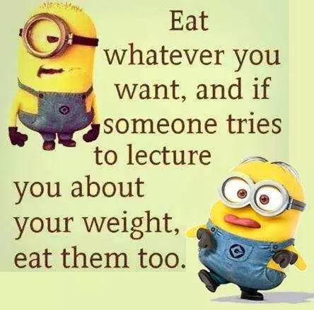Funny Minion Quote About Eating