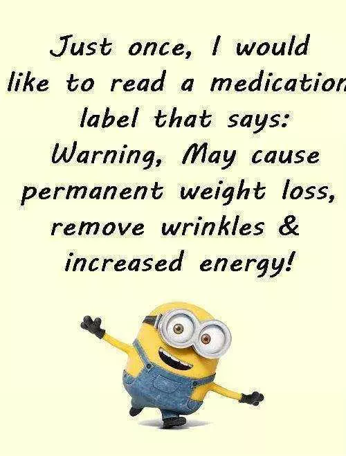 Funny Minion Quote About Medication Labels