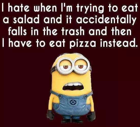 Funny Minion Quote About Trying To Eat A Salad