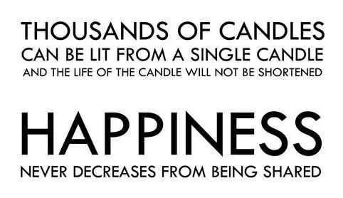 Quote About How Happiness Is Like Candle Light.