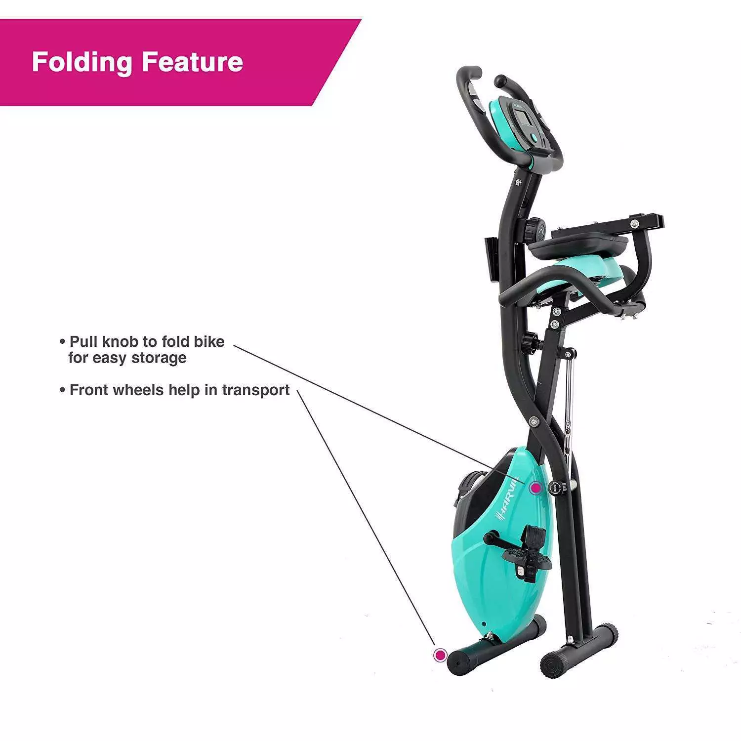 Havril Foldable Exercise Bike Folded View
