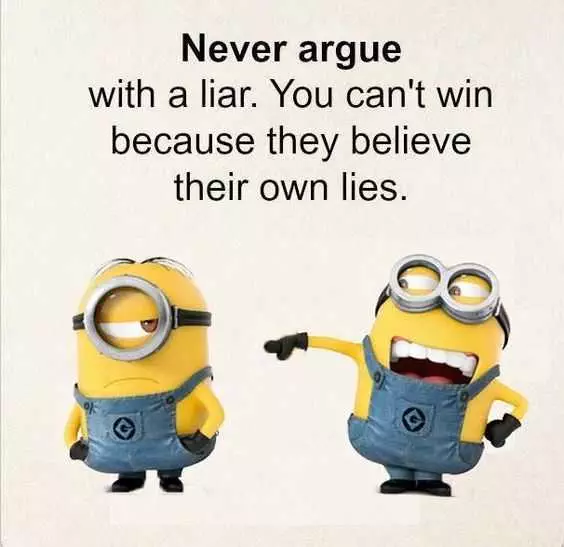 Snarky Minion Quote About Liars