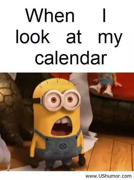 Minions Memes Clean Enough For Kids  When I Look At My Calendar