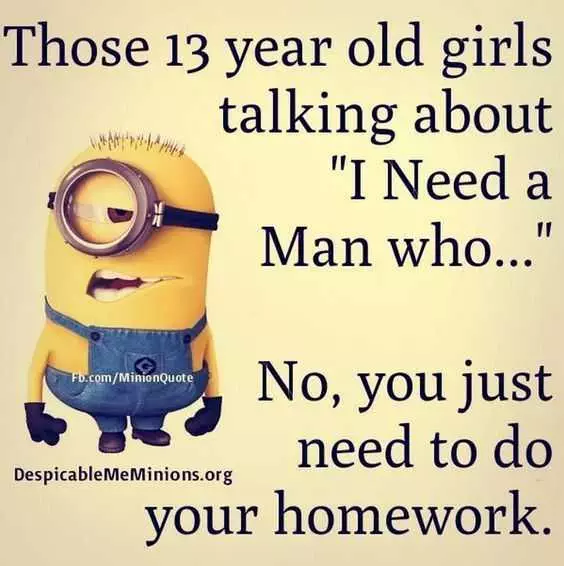 31 Funny LaughOutLoud Minions Pictures Little Girls Talking About Needing A Man